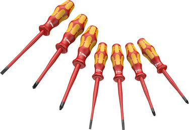 Wera 160 iss 7 schroevendraaierset kraftform plus serie 100 (rood geel, 7-delig)