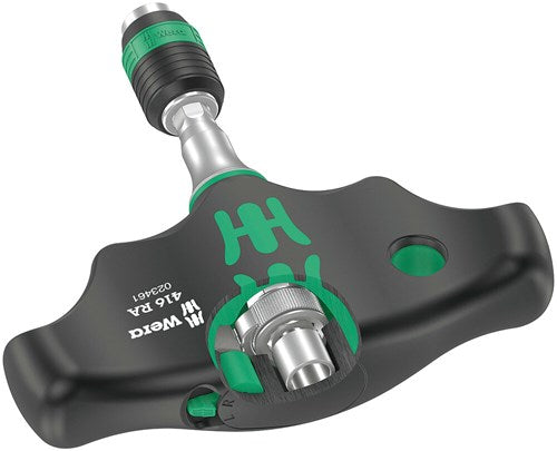 Load image into Gallery viewer, Wera 416 ra t-greep bithandhouder met ratelfunctie en rapidaptor snelwisselfunctie, 1 4 x 45 mm - 05023461001
