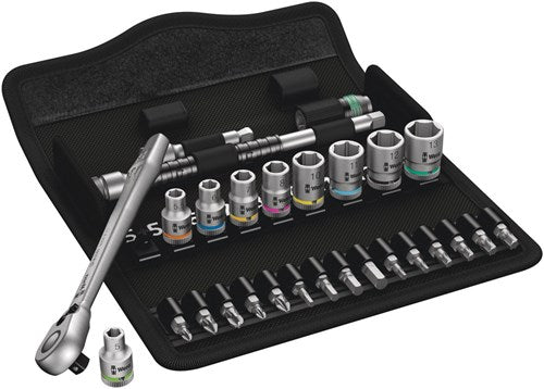 Wera 8100 sa 8 zyklop metal-ratelset, omschakelpal, 1 4 -aandrijving, metrisch , 28 -delig - 1 stuk(s) - 05004018001