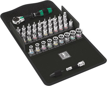 Wera 8100 sa all-in zyklop speed-ratelset, 42-delig gereedschapsset (zwart groen, 1 4 -aandrijving, met vasthoudfunctie, metrisch)