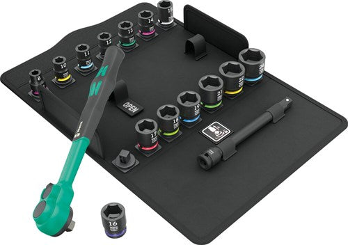Load image into Gallery viewer, Wera 8100 sb 12 zyklop comfort ratelset, omschakelpal, 3 8 aandrijving, metrisch, 16-delig - 05005530001
