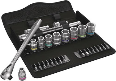 Wera 8100 sb 8 zyklop metal-ratelset, omschakelpal, 3 8 -aandrijving, metrisch , 29 -delig - 1 stuk(s) - 05004048001