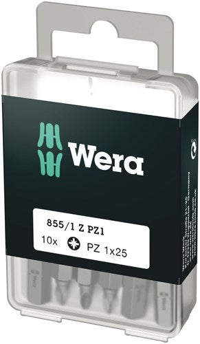 Wera 855 1 z bits pozidriv, pz 1 x 25 mm (10 bits pro box) - 1 stuk(s) - 05072403001