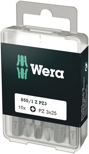 Wera 855 1 z bits pozidriv, pz 3 x 25 mm (10 bits pro box) - 1 stuk(s) - 05072405001