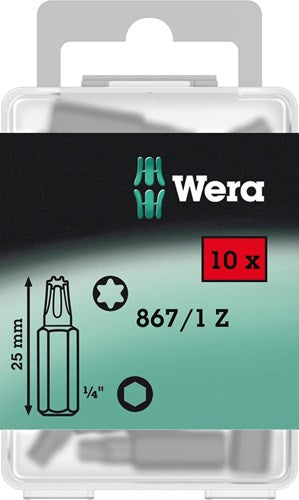 Wera 867 1 z torx® bits, tx 20 x 25 mm (10 bits pro box) - 1 stuk(s) - 05072408001