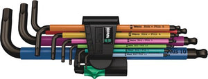 Wera 950 spkl 9 sm n multicolour stiftsleutelset, metrisch, blacklaser, 9 -delig - 1 stuk(s) - 05073593001