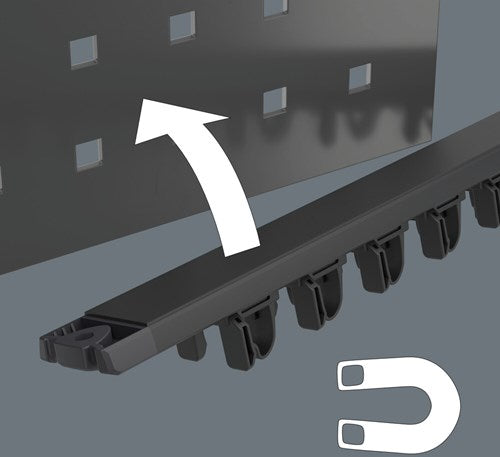 Load image into Gallery viewer, Wera 9611 magneetstrip voor max. 9 kraftform-schroevendraaiers, leeg, 30 x 400 mm - 05136414001
