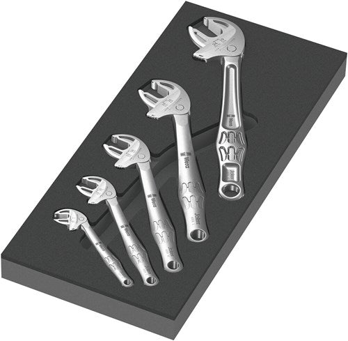 Load image into Gallery viewer, Wera zelfaanpassende steeksleutel 6004 joker set 1 gereedschapsset (zwart grijs, zelfinstellende steeksleutelset, in schuimrubberen inzet voor werkplaatswagen)
