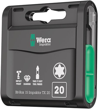 Wera bit-box 15 impaktor tx 20, 15 -delig - 1 stuk(s) - 05057772001