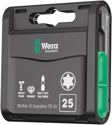 Wera bit-box 15 impaktor tx 25, 15-delig - 1 stuk(s) - 05057775001