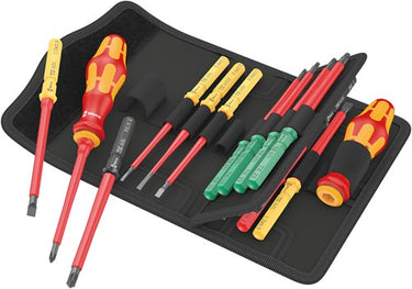 Wera kraftform kompakt vde 17 universal 1 tool finder schroevendraaier (rood geel, 17‑delig)