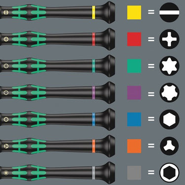 Wera kraftform micro 12 electronics elektronica-schroevendraaierset 12-delig - 05134000001