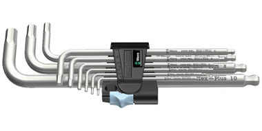 Wera 3950 pkl 9 stiftsleutelset, metrisch, rvs, 9 -delig - 1 stuk(s) - 05022720001