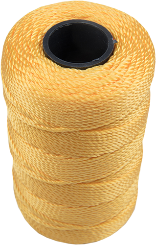 Load image into Gallery viewer, Werkzeyt pp touw 1mm 8kg geel bobijn 125m - b34179
