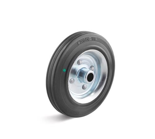 Los wiel rubber ø200 stalen kern