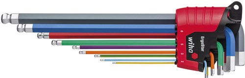 Load image into Gallery viewer, Wiha 43849 | stiftsleutelset in ergostar houder | zeskantkogelkop | 10-delig - 43849
