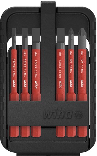 Load image into Gallery viewer, Wiha bitset slimbit electric sleufkop, pozidriv 7-delig incl. slimbit-box - 43157 - 43157
