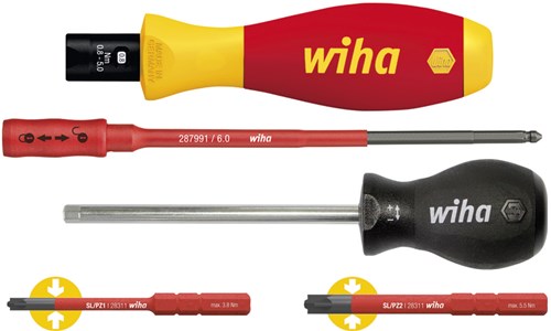 Wiha torquevario-s electric schroevendraaier (rood geel)