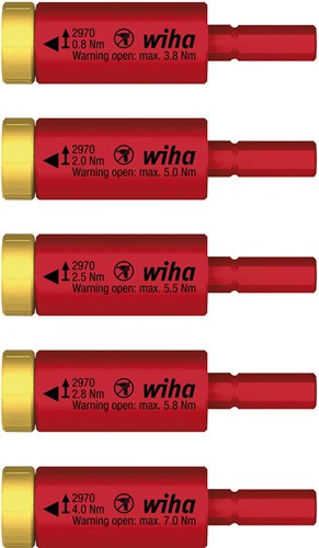 Wiha momentset easytorque adapter electric 41479 (rood geel)