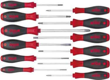 Wiha schroevendraaierset 302hk12 | 12-delig sleuf ph pzd tx | meercomponentengrepen | ronde kling | 1 stuk - 41002