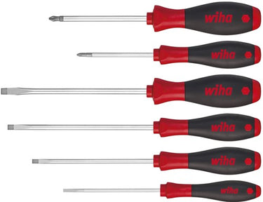 Wiha schroevendraaierset 302hk6so | 6-delig sleuf ph | meercomponentengrepen | ronde kling | 1 stuk - 07152 - 07152
