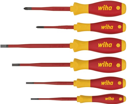 Load image into Gallery viewer, Wiha softfinish slimfix sleuf ph schroevendraaierset vde 3201k6 | 6-delig | - 35389

