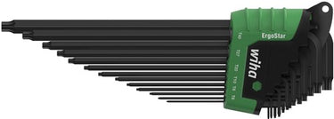 Wiha stiftsleutelset | in ergostar houder | torx® | magicspring® | 14-delig | chemisch gezwart | in blister - 43848 - 43848