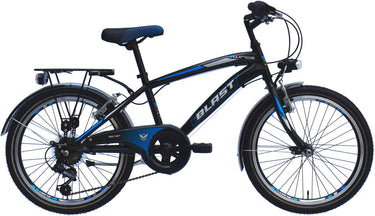 Wings blast 20 inch 30 cm jongens 6v v-brakes zwart blauw