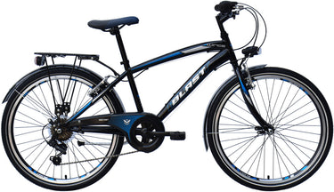 Wings blast 24 inch 36 cm jongens 6v v-brakes zwart blauw