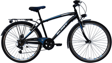 Wings blast 26 inch 41 cm jongens 6v v-brakes zwart blauw