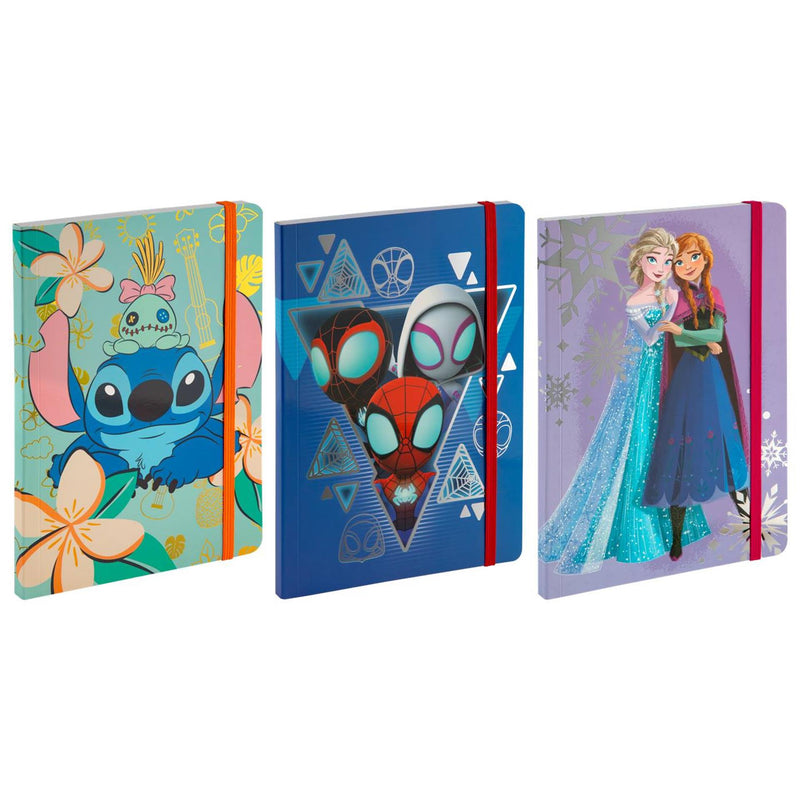 Afbeelding laden in galerijviewer, Disney spidey stitch frozen notitieboek a5 80 vel 14,5x21cm 3 assorti
