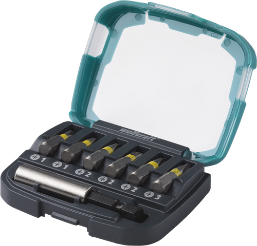 Load image into Gallery viewer, Wolfcraft bit-box | kruiskop | ph 1–3 | 7-delig | 1 set - 2976000
