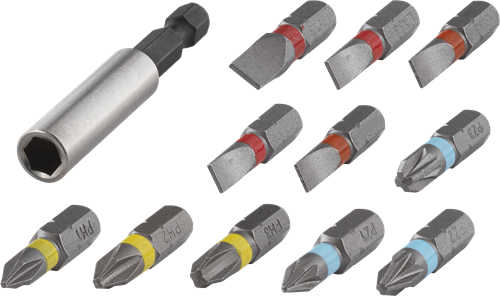 Load image into Gallery viewer, Wolfcraft bit-set | sleuf kruiskop | ph pz | 12-delig | 1 set - 2445000
