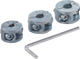 Wolfcraft - universele dieptestop voor boor - 4 delige set - 2755000