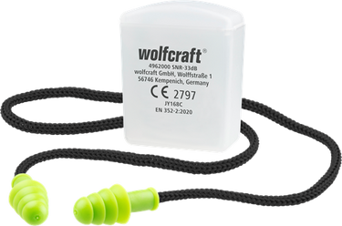 Wolfcraft oordoppen | met koord | 1 paar - 4962000