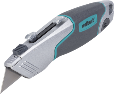 Wolfcraft - 2 in 1 duo uitschuifmes met twee lemmeten - mes - 4200000