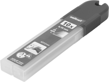Wolfcraft professionele afbreekmessen | 0,7 x 25mm | 10 stuks - 4312000