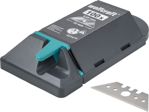 Load image into Gallery viewer, Wolfcraft professionele trapeziummessen | 0,65 x 52mm | 100 stuks - 4314000
