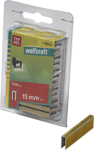 Wolfcraft smalle rugnieten | type 055 | 15mm | 1200 stuks - 7166000
