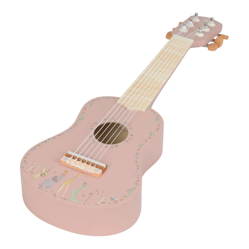 Load image into Gallery viewer, Little dutch safari friends houten gitaar pink fsc
