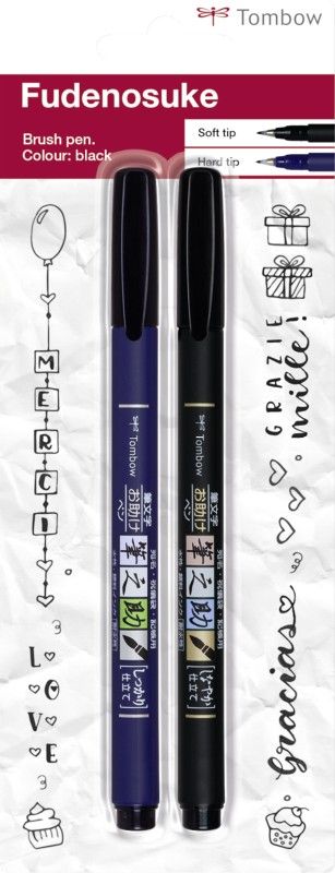 Tombow • fudenosuke brushpen black 2pcs