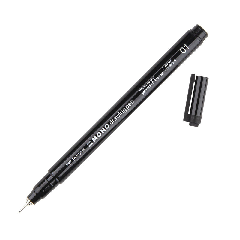 Load image into Gallery viewer, Tombow • fineliner mono drawing pen, line width 01 (approx. 0.25 mm), black
