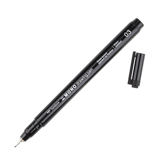 Tombow • fineliner mono drawing pen, line width 03 (approx. 0.35 mm), black
