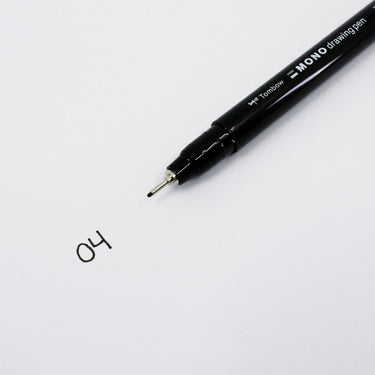 Tombow • fineliner mono drawing pen, line width 04 (approx. 0.40 mm), black
