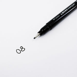 Tombow • fineliner mono drawing pen, line width 08 (approx. 0.60 mm), black
