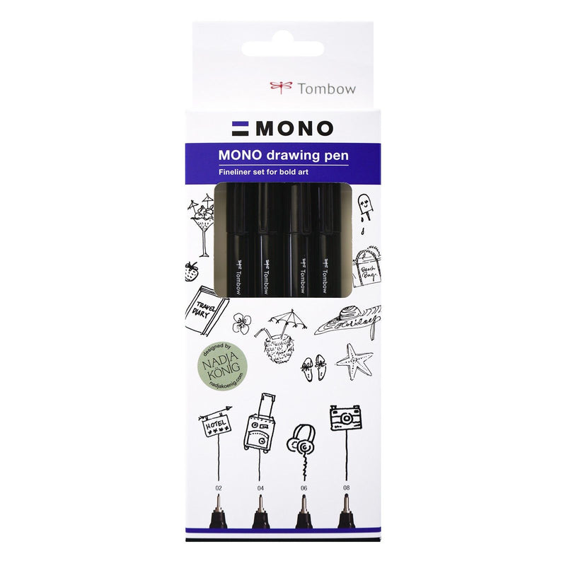 Load image into Gallery viewer, Tombow • mono drawing pen bold set, 4x
