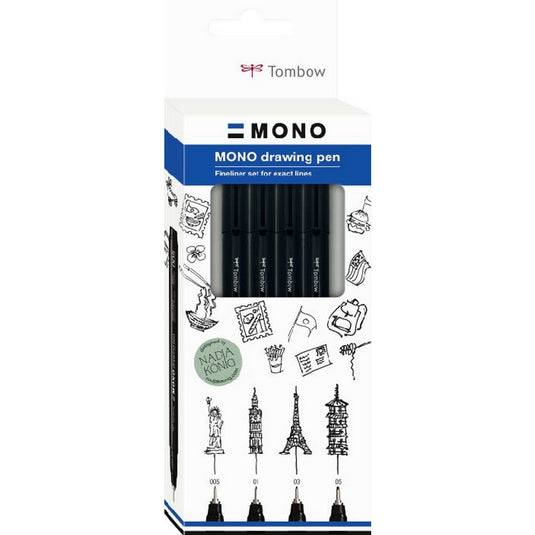 Tombow • mono drawing pen bold set, 4x