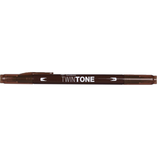 Tombow • twintone dual-tip brushpen chocolate