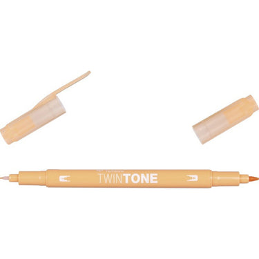 Tombow • twintone dual-tip brushpen honey orange