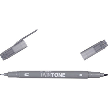 Tombow • twintone dual-tip brushpen grey